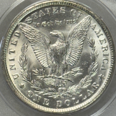 Dollars 1890-O $1 MORGAN DOLLAR – PCGS MS-63, RATTLER HOLDER, BLAST WHITE & CHOICE+!