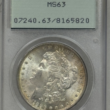 Dollars 1896 $1 MORGAN DOLLAR – PCGS MS-63, RATTLER HOLDER!