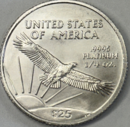 American Platinum Eagles 2008 $25 1/4 OZ .9995 PLATINUM AMERICAN EAGLE, PRISTINE GEM UNCIRCULATED