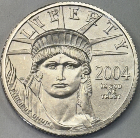 American Platinum Eagles 2004 $25 1/4 OZ .9995 PLATINUM AMERICAN EAGLE, NICE UNCIRCULATED