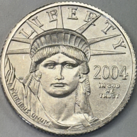 American Platinum Eagles 2004 $25 1/4 OZ .9995 PLATINUM AMERICAN EAGLE, NICE UNCIRCULATED