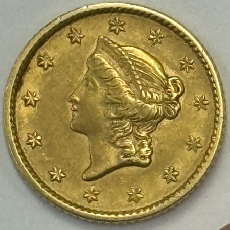 $1 1853 TYPE 1 $1 GOLD DOLLAR – HIGH GRADE EXAMPLE & CLOSE TO UNCIRCULATED
