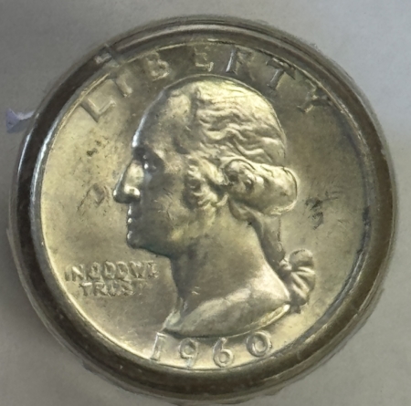 Coin Rolls 1960-D WASHINGTON QUARTERS – ORIGINAL BRILLIANT UNCIRCULATED 40 COIN ROLL, NICE!