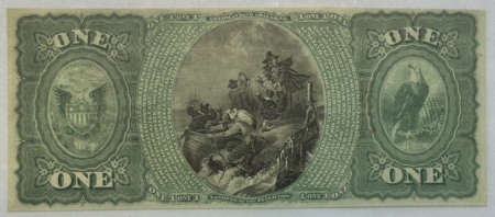 Large National Currency 1865 ORIGINAL SERIES $1 NATIONAL BANK NOTE FNB LINCOLN IL CHTR 2126 PMG CU64 EPQ
