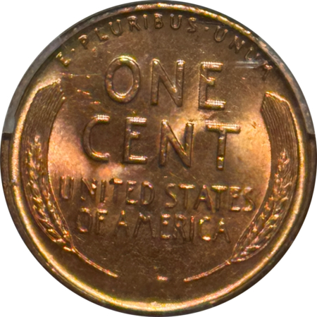 Lincoln Cents (Wheat) 1942-D LINCOLN CENT – PCGS MS-66 RD, GORGEOUS!