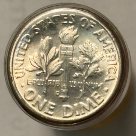Coin Rolls 1959-D ROOSEVELT DIME ORIGINAL TUBED ROLL, FRESH GEM BU!