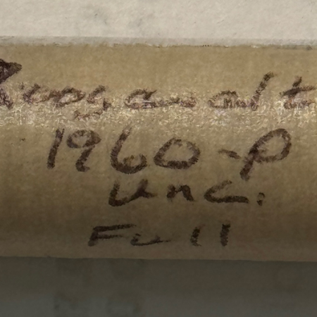 New Store Items 1960-P ROOSEVELT DIME ORIGINAL TUBED ROLL, FRESH GEM BU!