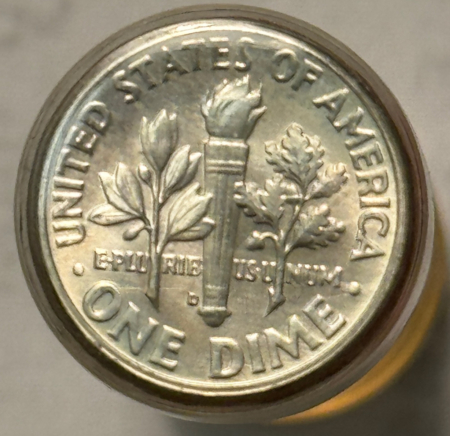Coin Rolls 1963-D ROOSEVELT DIME ORIGINAL TUBED ROLL, FRESH GEM BU!