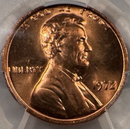 Lincoln Cents (Memorial) 1972 LINCOLN CENT, DOUBLED DIE OBVSERVE – PCGS MS-65 RD