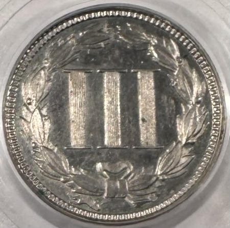 New Certified Coins 1867 PROOF THREE CENT NICKEL – PCGS PR-63, OLD GREEN HOLDER & PREMIUM QUALITY!