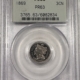 New Certified Coins 1867 PROOF THREE CENT NICKEL – PCGS PR-63, OLD GREEN HOLDER & PREMIUM QUALITY!