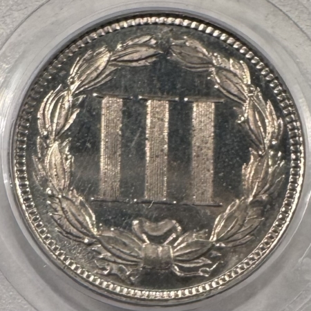 New Certified Coins 1869 PROOF THREE CENT NICKEL – PCGS PR-63, OLD GREEN HOLDER & PREMIUM QUALITY!