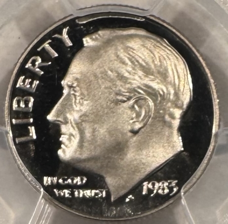Dimes 1983 PROOF ROOSEVELT DIME NO S – PCGS PR-69 DCAM