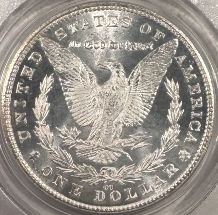 Dollars 1881-CC $1 MORGAN DOLLAR – PCGS MS-63 PL, OGH, PROOFLIKE, PQ, CARSON CITY!