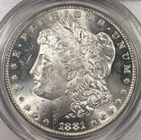 Dollars 1881-CC $1 MORGAN DOLLAR – PCGS MS-64, OLD GREEN HOLDER, PQ & CARSON CITY!