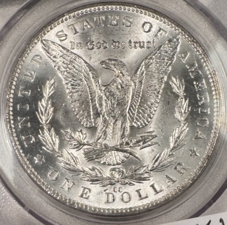 Dollars 1882-CC $1 MORGAN DOLLAR PCGS MS-63 PQ, TWO PIECE OLD GREEN HOLDER, CARSON CITY