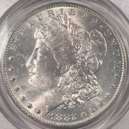 Dollars 1882-O $1 MORGAN DOLLAR – PCGS MS-63, OLD GREEN HOLDER, PREMIUM QUALITY!