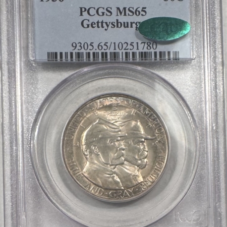 CAC Approved Coins 1936 GETTYSBURG COMMEMORATIVE HALF DOLLAR – PCGS MS-65, PREMIUM QUALITY! CAC!