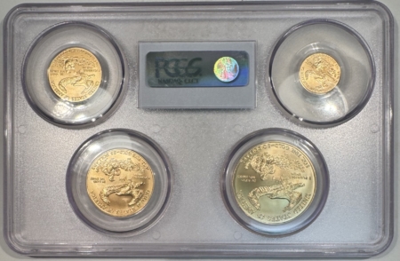 American Gold Eagles, Buffaloes, & Liberty Series 2006-W BURNISHED AMERICAN GOLD EAGLE 4 COIN SET 1/10OZ-1OZ PCGS MS70 MULTIHOLDER