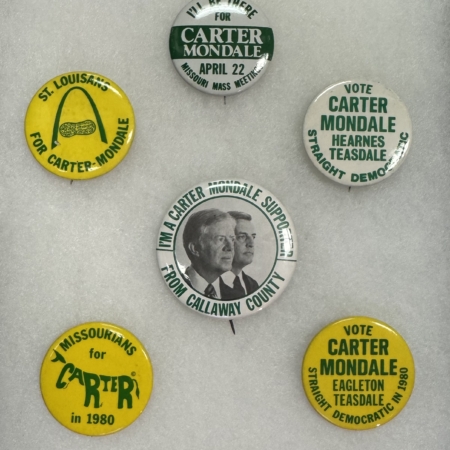 New Store Items JIMMY CARTER CAMPAIGN BUTTONS, MISSOURI-RELATED, 1 3/4″-2 1/4″, COOL LOT & MINT!