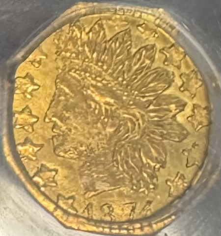 New Certified Coins 1874 25c CALIFORNIA FRACTIONAL GOLD, BG-795, PCGS MS-63, ORIGINAL PATINA & PL!