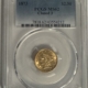 $2.50 1861 $2.50 LIBERTY GOLD, NEW REVERSE, PCGS AU-53, LIGHTLY CIRCULATED & ORIGINAL!