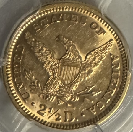 $2.50 1873 $2.50 LIBERTY GOLD, CLOSED 3, PCGS MS-62, LUSTROUS & ATTRACTIVE!