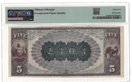 Large National Currency 1882 $5 BROWNBACK CHTR #2303, WESTERN NB OF YORK, PA, PMG CH VF-35 EPQ-GORGEOUS!