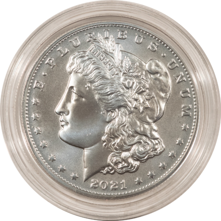 Modern Commems 2021-CC PRIVY $1 MORGAN DOLLAR SILVER 100TH ANNIVERSARY COMMEM – GEM UNC W/ OGP