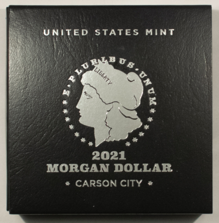 Modern Commems 2021-CC PRIVY $1 MORGAN DOLLAR SILVER 100TH ANNIVERSARY COMMEM – GEM UNC W/ OGP