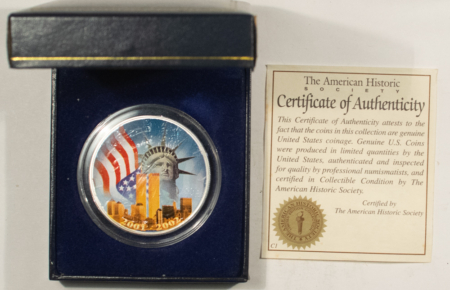 American Silver Eagles 2002 $1 AMERICAN SILVER EAGLE 1 OZ .999 COLORIZED STATUE OF LIBERTY W/ BOX & COA