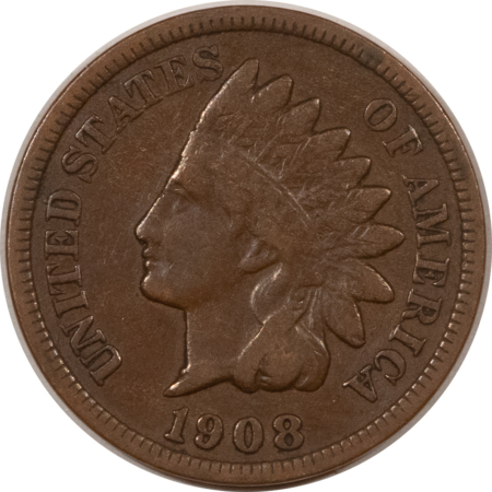 Indian 1908-S INDIAN CENT – HIGH GRADE CIRCULATED EXAMPLE! KEY-DATE!