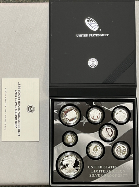 New Store Items 2020-S US LIMITED EDITION SILVER 8 COIN PROOF SET W/ PROOF SILVER EAGLE – IN OGP