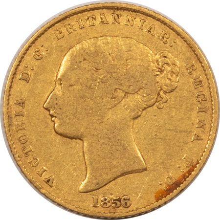 Bullion 1856 AUSTRALIA GOLD 1/2 SOVEREIGN, VICTORIA, KM-3 – CIRCULATED! SCARCE!