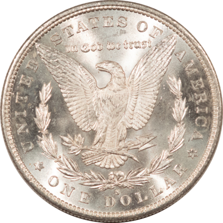 Dollars 1880-S $1 MORGAN DOLLAR – FRESH PRETTY BRILLIANT UNCIRCULATED, SEMI-PROOFLIKE!