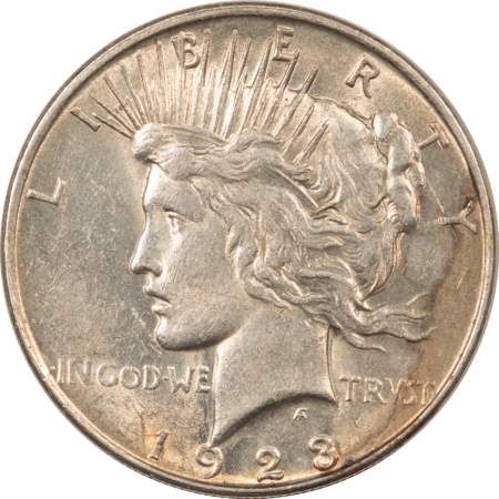 Dollars 1923-D $1 PEACE DOLLAR – HIGH GRADE, NEARLY UNCIRCULATED, LOOKS CHOICE!