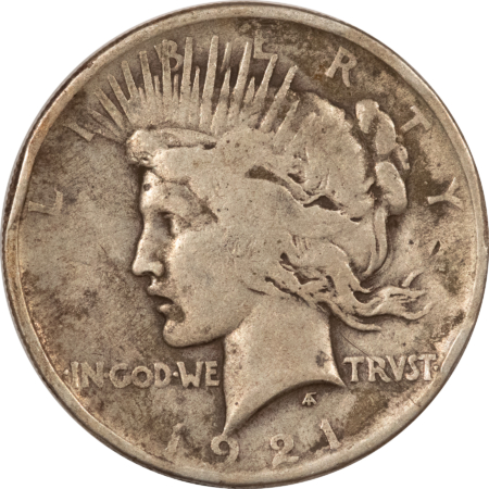 Dollars 1921 $1 PEACE DOLLAR – CIRCULATED! RIM BUMP!