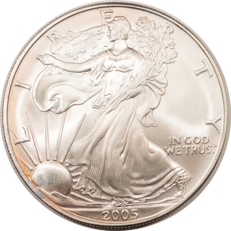 American Silver Eagles 2005 $1 AMERICAN SILVER EAGLE, 1 OZ .999 – UNCIRCULATED!