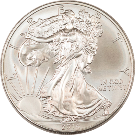 American Silver Eagles 2014 $1 AMERICAN SILVER EAGLE, 1 OZ .999 – UNCIRCULATED!