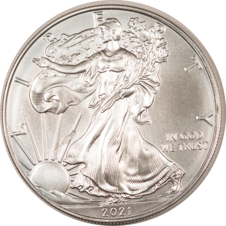 American Silver Eagles 2021 $1 AMERICAN SILVER EAGLE TY 1, 1 OZ .999 – UNCIRCULATED!