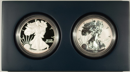 American Silver Eagles 2012-S 1OZ AMERICAN SILVER EAGLE SAN FRANCISCO 2 COIN PROOF SET – GEM PR BOX/COA