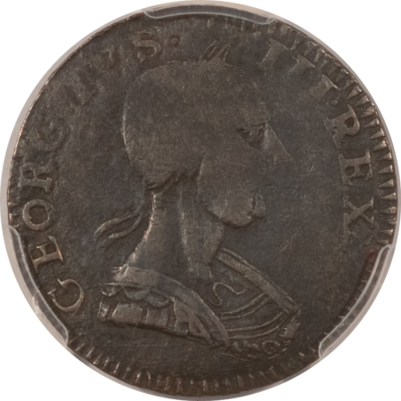 Colonials ‘1784’ MACHIN’S MILLS RELATED, VLACK 14-84A 1/2 PENNY COLONIAL – PCGS VF-30 RARE