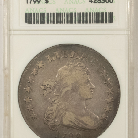Dollars 1799 $1 DRAPED BUST DOLLAR – ANACS VF-20, OLD SOAP BOX HOLDER!