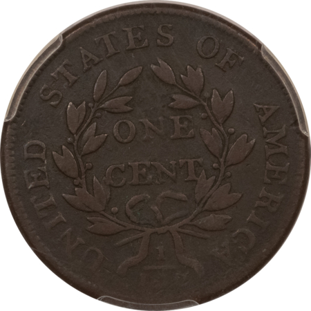 Draped Bust Large Cents 1803 DRAPED BUST LARGE CENT, S-263 SM DATE SM FRACTION – PCGS F-15, NICE SMOOTH!