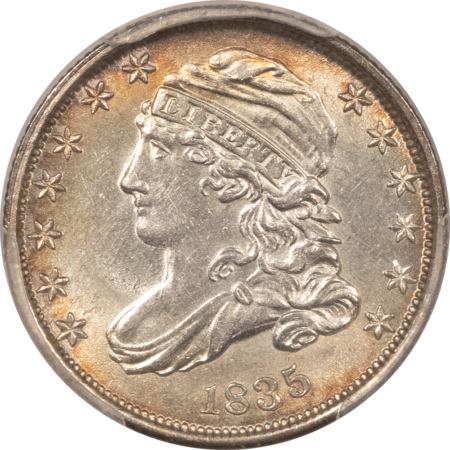 Capped Bust Dimes 1835 CAPPED BUST DIME – PCGS MS-61, LUSTROUS & WELL-STRUCK!