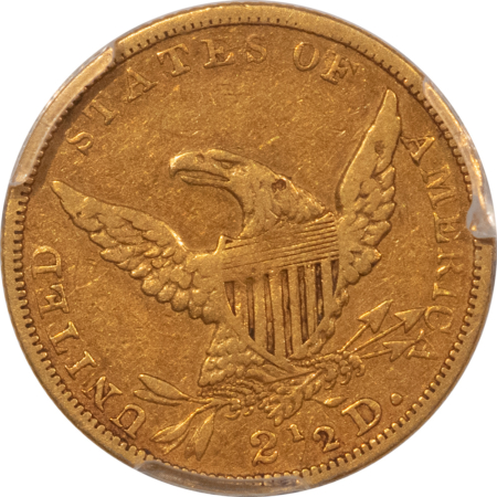 $2.50 1836 $2.50 CLASSIC HEAD GOLD QUARTER EAGLE, SCRIPT 8 – PCGS VF-30