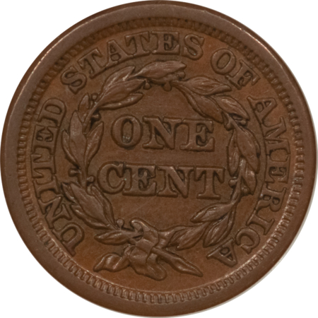 Braided Hair Large Cents 1848 BRAIDED HAIR LARGE CENT – NGC AU-53 BN, FATTIE HOLDER!