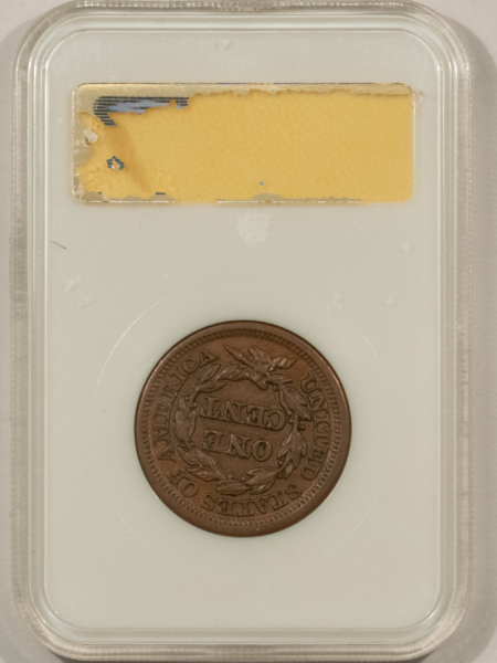 Braided Hair Large Cents 1848 BRAIDED HAIR LARGE CENT – NGC AU-53 BN, FATTIE HOLDER!