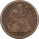 Half Dollars 1865-S LIBERTY SEATED HALF DOLLAR, SCARCE CIVIL WAR DATE – CIRCULATED!
