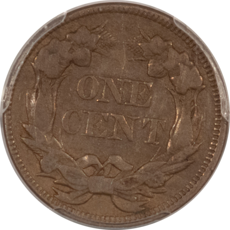Flying Eagle 1857 FLYING EAGLE CENT, OBV DIE CLASH W/ 50C, FS-402 S-9 (003) PCGS VF-20 GREAT!